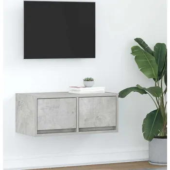 Televizní stolek vidaXL TV skříňka 60x31x25,5 cm kompozitní dřevo [861506] Barva: Betonová šedá