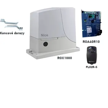 Pohon brány Sada pohonu pro posuvné brány do 1000 kg NICE Rox ROX1000 (B)