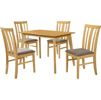 Jídelní set Jídelní set 1+4, dub sonoma světlý/tmavě hnědá, ROIS SET