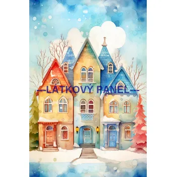 Látkový panel - Domečky - BAR - 67 Velikost: 40x27cm, Materiál: Kočárkovina