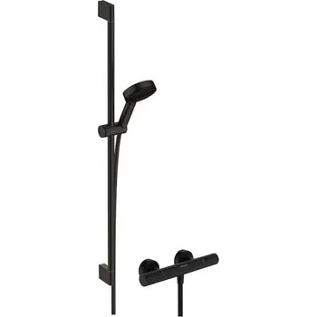 Sprchový set Hansgrohe Pulsify Select S - Sprchový set s termostatem, 3 proudy, EcoSmart, matná černá 24271670