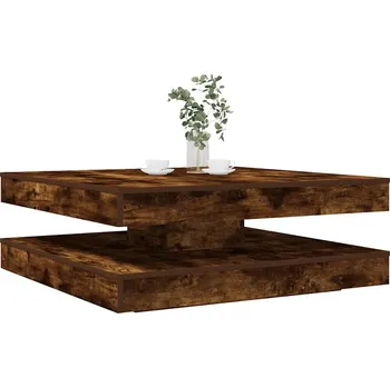 Konferenční stolek vidaXL Konferenční stolek otočný o 360º 90x90x34,5 cm [3321357] Barva: kouřový dub