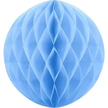 PartyDeco Honeycomb, papírová koule, světle modrá, 20cm