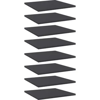 Psací stůl vidaXL Přídavné police 8 ks 40 x 40 x 1,5 cm dřevotříska [805173] Barva: Šedá