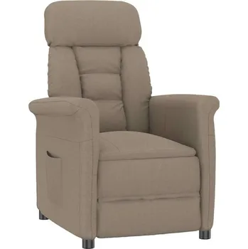 Křeslo vidaXL Rekliner křeslo taupe Taupe 70.5 x 96.5 x 95 cm Polyester [348400]