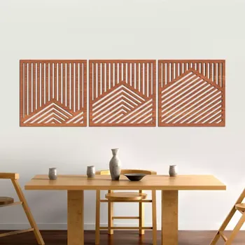 Obraz Home Deco 3 dílný Obraz na zeď - Pohoří 30 x 30cm