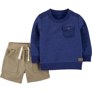 Kojenecká souprava CARTERS CARTER'S Set 2dílný svetr, kraťasy Blue chlapec 9m