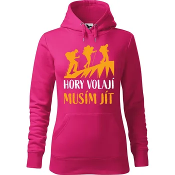 Pánská mikina Dámská mikina Hory volají Velikost (žena): M, Vyberte barvu: Purpurová