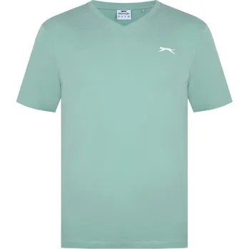 Pánské tričko Slazenger V Neck pánské tričko Pistachio 3XL