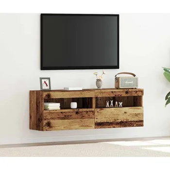 Televizní stolek vidaXL TV wall cabinet Nástěnný 2 pcs Staré dřevo 60 x 30 x 40 cm [862207]