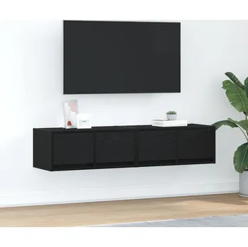 Televizní stolek vidaXL TV skříňky 2 ks 60x31x25,5 cm Dřevěné konstrukce [861495] Barva: Černý dub