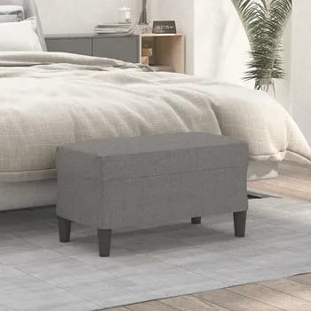 Otoman vidaXL Lavice 70 x 35 x 41 cm textil [349387] Barva: Tmavě šedá