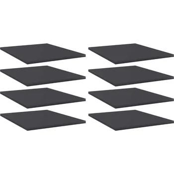 Psací stůl vidaXL Přídavné police 8 ks 40 x 50 x 1,5 cm dřevotříska [805199] Barva: Šedá
