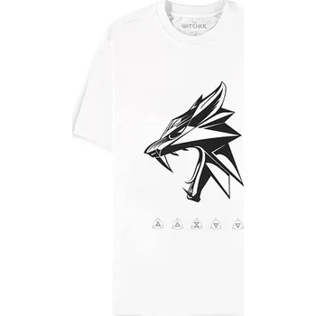 imago Tričko CD Project Red: Zaklínač - Vlčí hlava a runy, velikost XXL