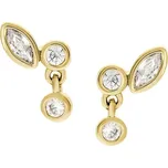 Fossil Něžné pozlacené náušnice z mosazi Ellis JA7290710 + 2 měsíce na vrácení zboží