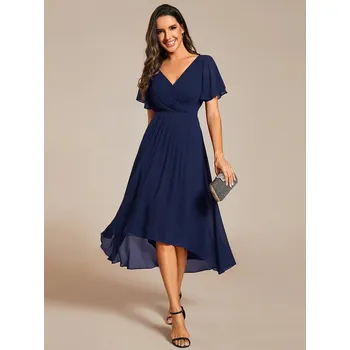 Dámské šaty Ever Pretty Plesové šaty midi délka 1923 tmavě modré Velikost: 5XL / 50 / 18 / 22