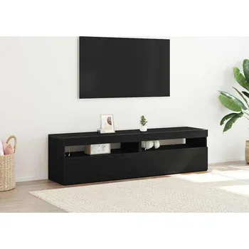 Televizní stolek vidaXL Televizní skříň 2 pcs Černý dub 75 x 35 x 40 cm [862558]