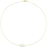 Cutie Jewellery Něžný náhrdelník ze žlutého zlata Lístek Z0130-40-X-1 + 2 měsíce na vrácení zboží