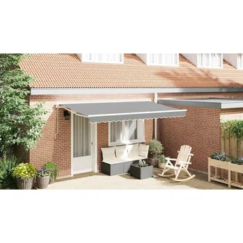 Stínicí technika vidaXL Rám markýzy Bílá 4 x 2 m Práškově lakovaná ocel [42002534]