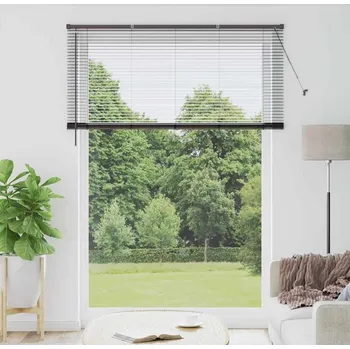 Roleta vidaXL Žaluziové rolety se záclonami Černá 220 x 160 cm Hliník [42006184]