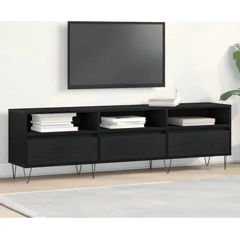 Televizní stolek vidaXL Televizní skříň Černý dub 150 x 30 x 44,5 cm kompozitní dřevo [862877]