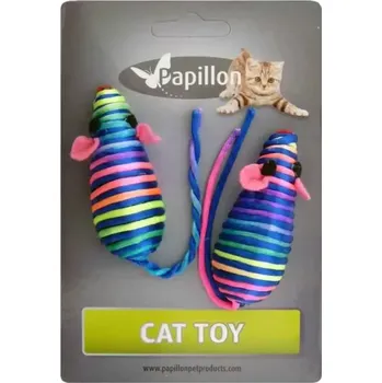 Hračka pro kočku JUKO Myš duhová 7cm 2ks