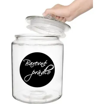 Dóza na potraviny Označto Nálepka/štítek styl romantik - Barevné prádlo Barva písma: Černé na bílém