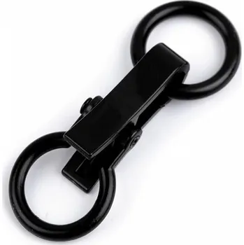 Ozdobné zapínání 21x60 mm - černá