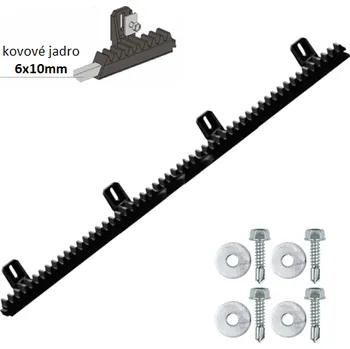 Péče o srst a drápky Zubatý hřeben z nylonu 26x19mm, s kovovým jádrem 6x10mm, M4