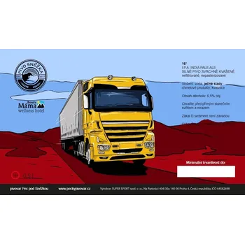 Pivo ETIKETA pivní IPA 16,03° - Etiketa Pivo Sněžka - kamion 16,03°