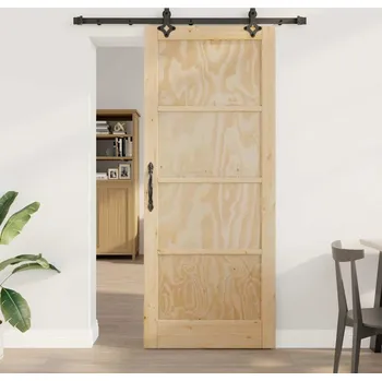 Interiérové dveře vidaXL Posuvné dveře ORKDAL Hnědá 86 x 211 cm Masivní borové dřevo [3333624]