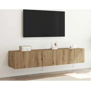 Televizní stolek vidaXL TV wall cabinet Nástěnný 2 pcs Artisanový dub 80 x 35 x 31 cm [863107]
