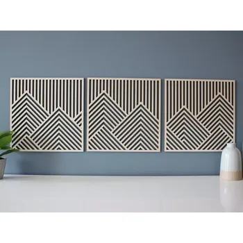 Obraz Home Deco 3 dílný Obraz na zeď - Hory 30 x 30cm