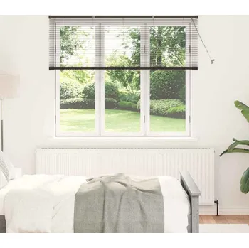 Roleta vidaXL Žaluziové rolety se záclonami Černá 130 x 160 cm Hliník [42006134]