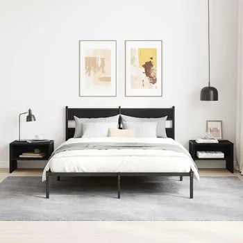 Noční stolek vidaXL Noční skříňka Černý dub 40 x 40 x 30 cm Kompozitní dřevo [875007]