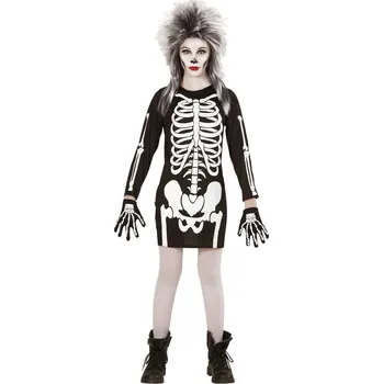 Karnevalový kostým Dívčí šaty kostlivec Věk: 11-13 let
