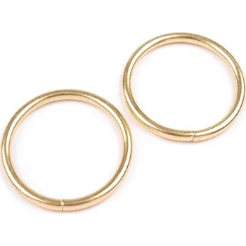 Kovový kroužek na karabinku nebo popruh 30 mm - zlatý - 1ks