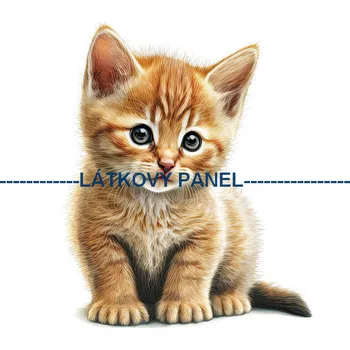 Látkový panel - Kočka - KČ-67 Velikost: 20x20cm, Materiál: Kočárkovina