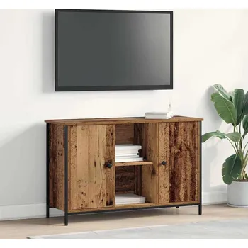 Televizní stolek vidaXL Sestava TV skříněk Nástěnný Staré dřevo 101 x 35 x 65 cm [862925]