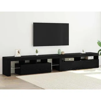 Televizní stolek vidaXL Televizní skříň 2 pcs Černý dub 260 x 37 x 40 cm [3332506]