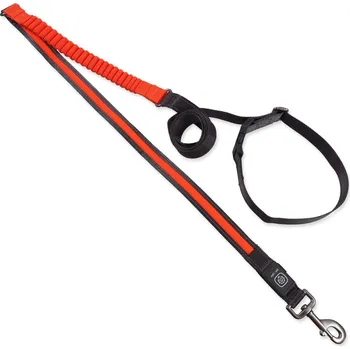 Vodítko pro psa Svítící USB LED běžecké vodítko Dog Fantasy oranžové 180-250cm