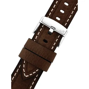 Kožený řemínek Morellato Carra 6023E22.032 M, hnědý, rycyklovaný materiál - 22 mm