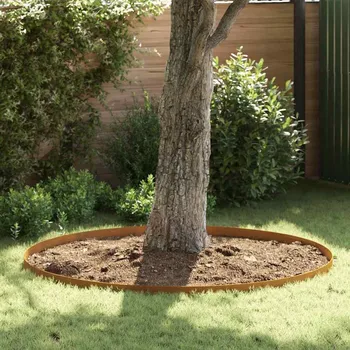 Plotovka vidaXL Okraj trávníku 4 pcs Rezavá 450 x 10 cm [868021]