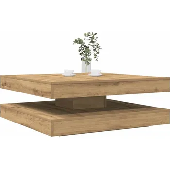 Konferenční stolek vidaXL Konferenční stolek otočný o 360º 90x90x34,5 cm [3321357] Barva: dub artisan