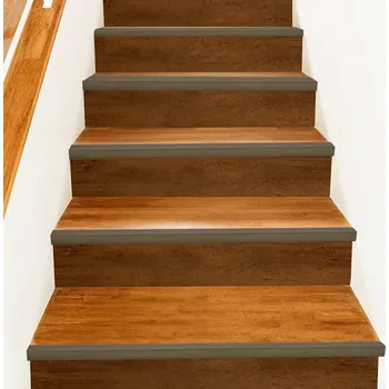 Nášlap na schod vidaXL Schodové hrany 10 pcs Hnědá 67 x 3.5 x 3 cm Hliník [4013479]