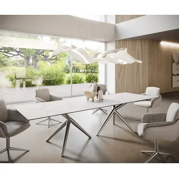 Jídelní stůl Jídelní stůl Edge 300x100 Keramický Laminam®Statuarietto Bílý