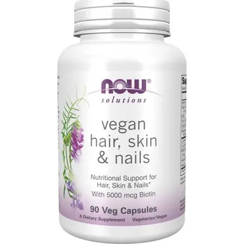 Doplněk stravy Now Foods Hair, Skin a Nails Vegan 90 veg kapslí