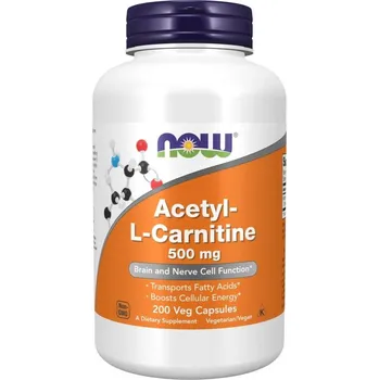 Now Foods Acetyl-L-Karnitin (ALC) 500 mg 200 veg kapslí