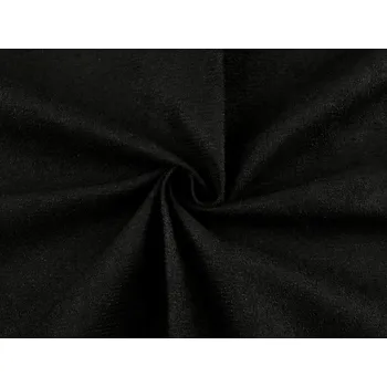 Oděvní semišová kůže elastická, barva 4 černá