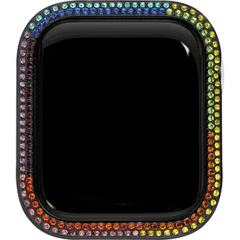 Příslušenství k chytrým hodinkám Steve Madden pouzdro pro Apple Watch stříbrné s krystaly 44 mm